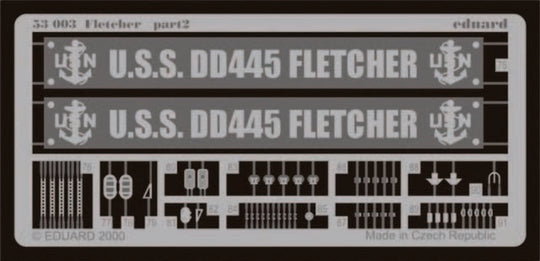 Zerstörer DD445 Fletcher Fotoätzsatz