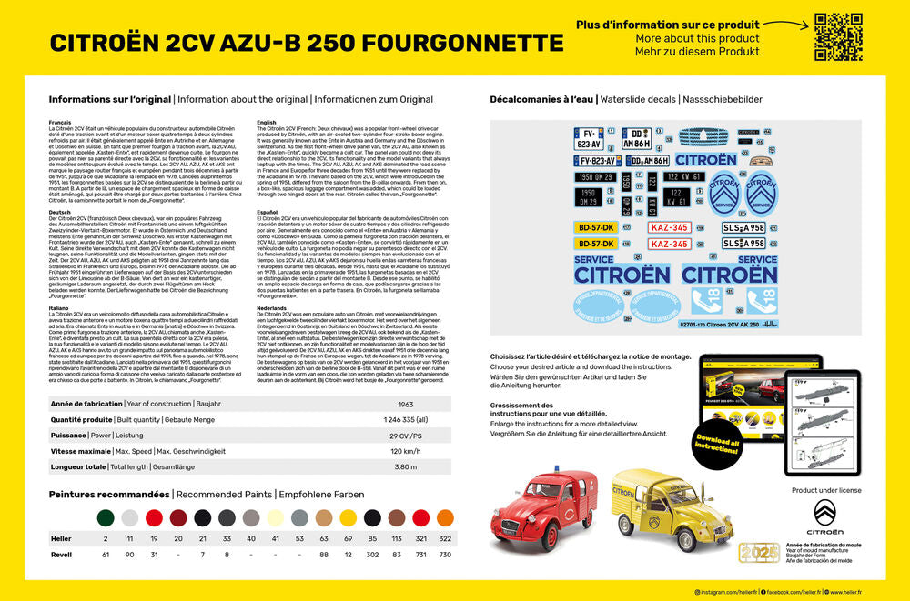 STARTER KIT Citroen 2CV AZU-B 250 Fourgonnette