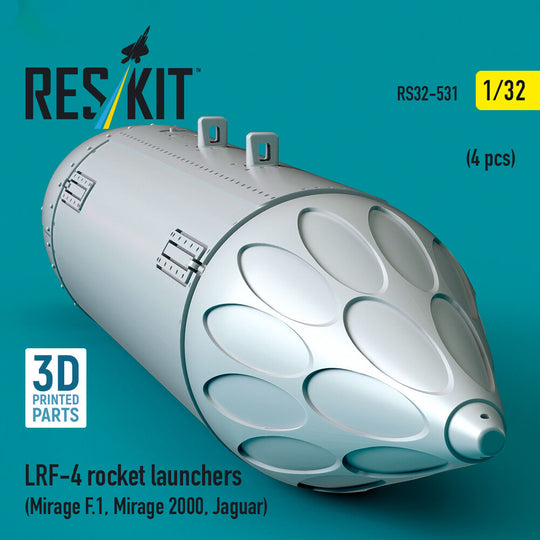 LRF-4 rocket launchers (4 pcs) (Mirage F.1, Mirage 2000, Jaguar) (3D Printed)
