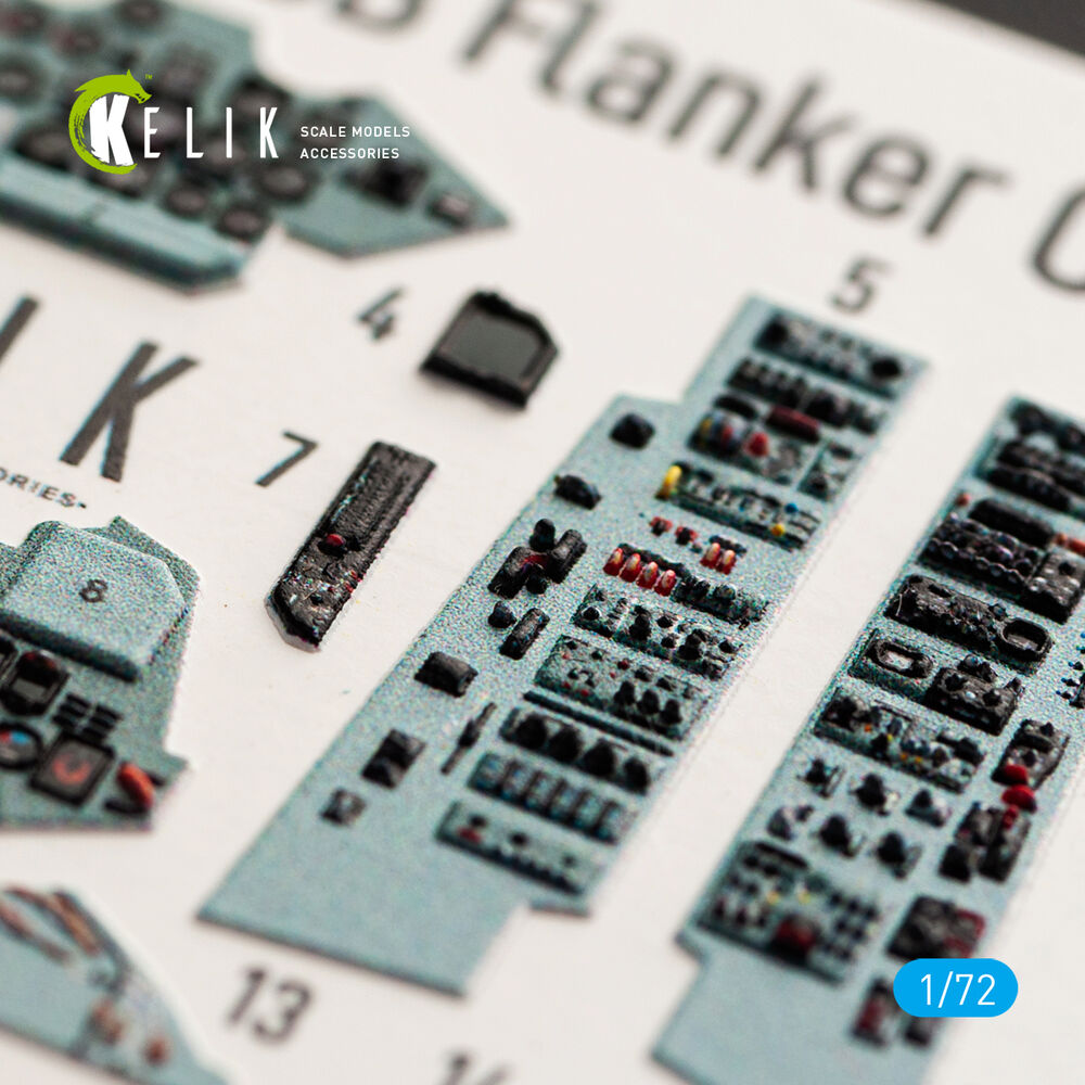 SU-27UB interior 3D decals for Trumpeter kit