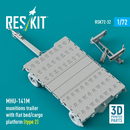 MHU-141M munitions trailer with flat bed/cargo platform (type 2) (3D Printed model kit)
