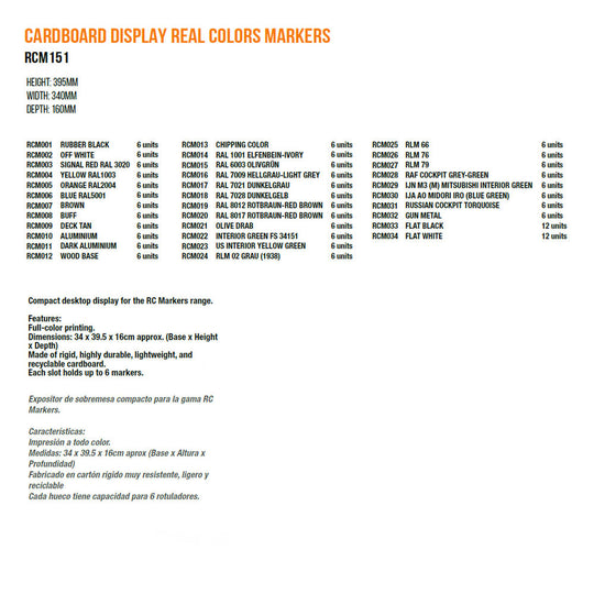 Cardboard Display Real Colors Markers