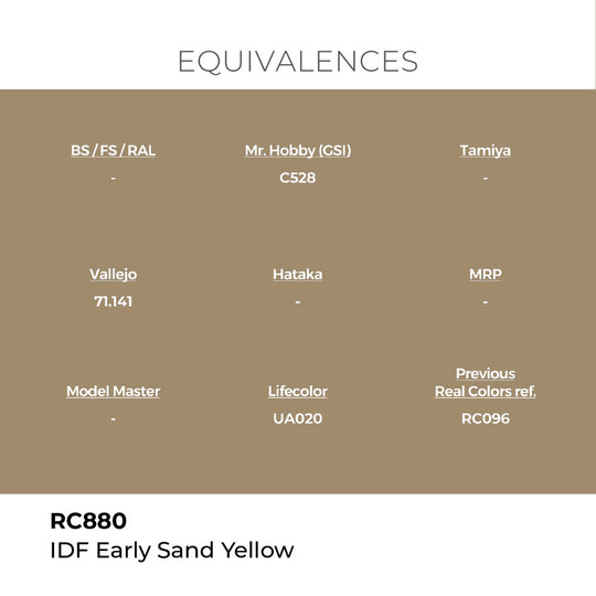 Real Colors: IDF Early Sand Yellow 17 ml.