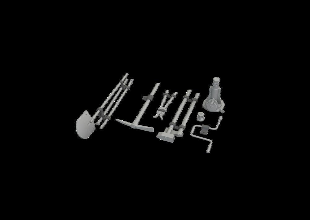 H39 French Light Tank equipment PRINT for Tamiya