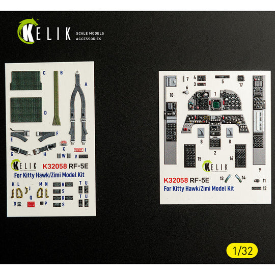 RF-5E - interior 3D decals for Kitty Hawk/Zimi models kit
