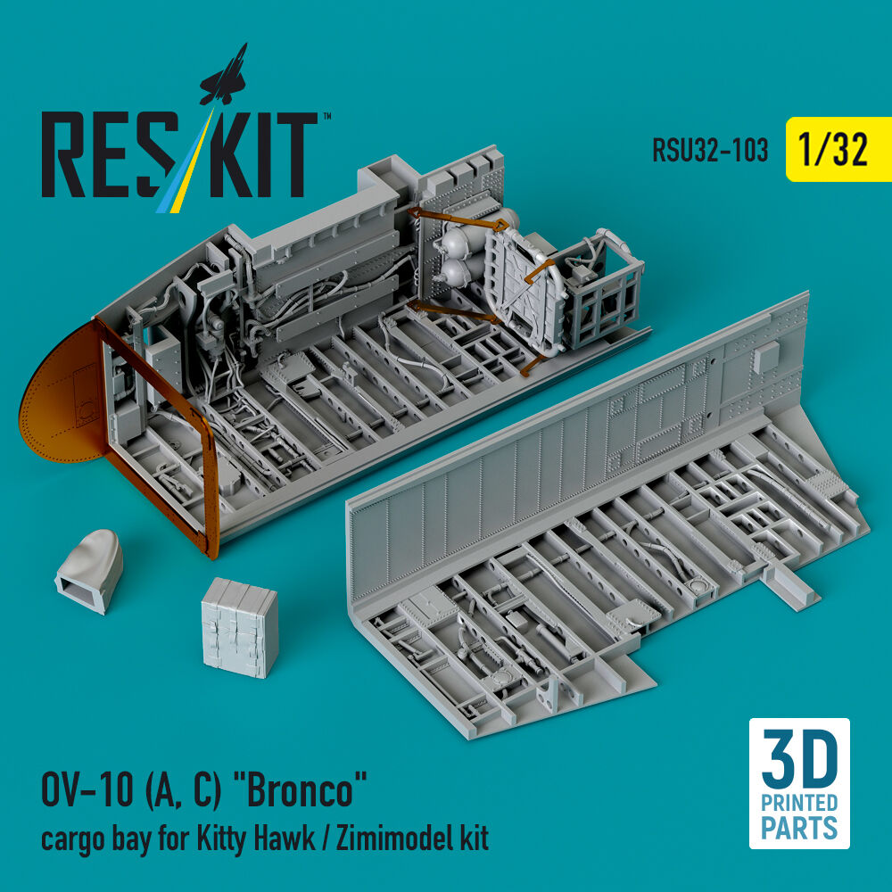 OV-10 (A,C) Bronco cargo bay for Kitty Hawk / Zimimodel kit (3D Printed)