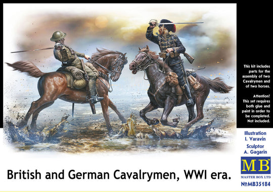 British and German cavalrymen,WWI era