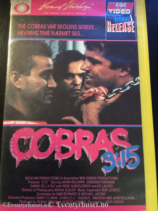 Cobras 3:15. Vhs Big Box.