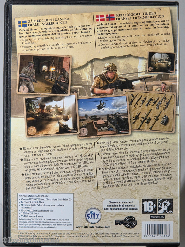 Code of Honor: The French Foreign Legion. 2007. PC-spill.