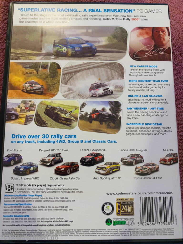 Colin McRae Rally 2005. PC.
