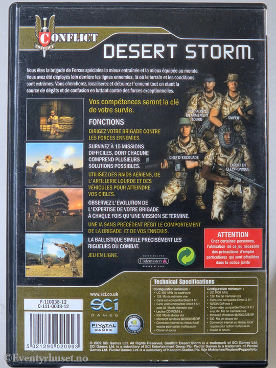 Conflict: Desert Storm. 2002. PC-spill.