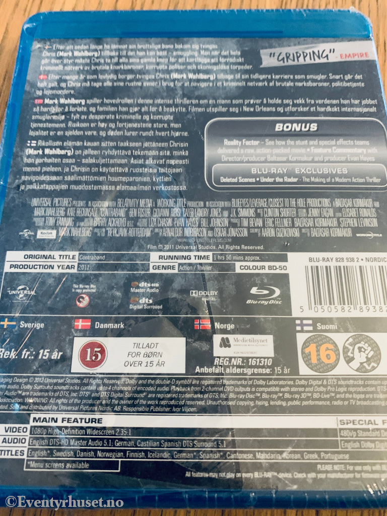 Contraband (2012). Blu-Ray. Ny i plast!