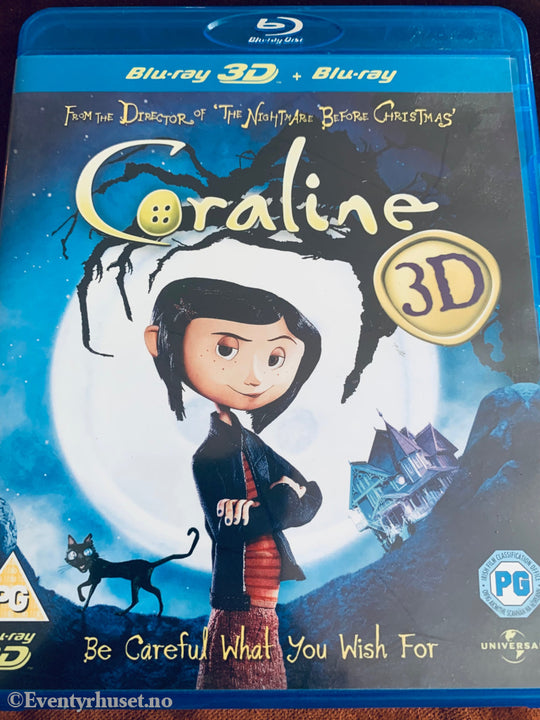 Coraline Og Den Hemmelige Dør 3D. Blu-Ray. Blu-Ray Disc