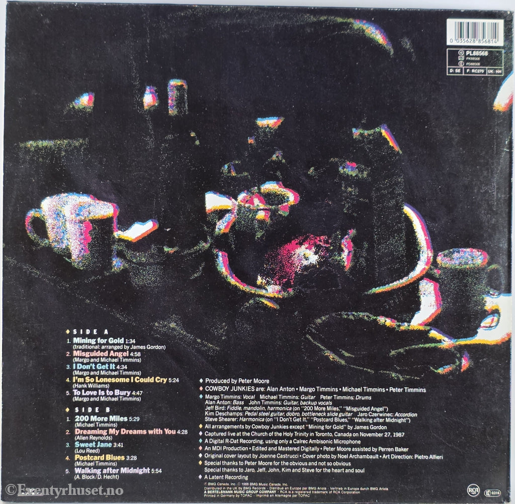 Cowboy Junkies. 1988. The Trinity Session. LP.