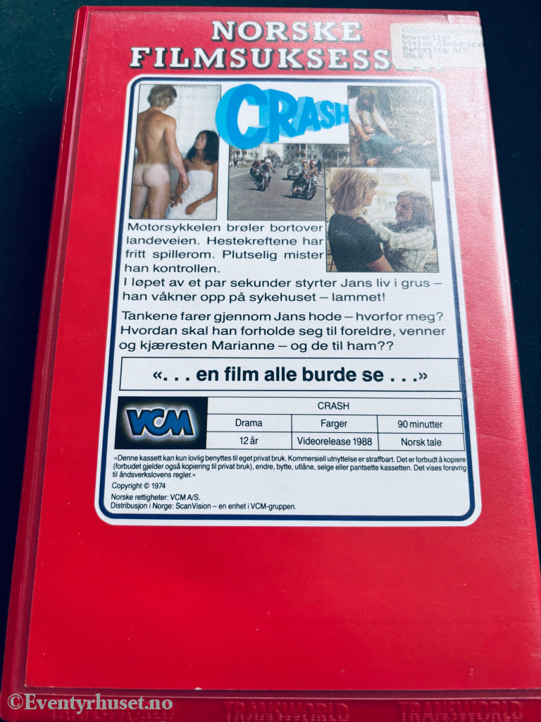 Crash. 1974. (Norske klassikere). VHS Big Box. VHS Big Box