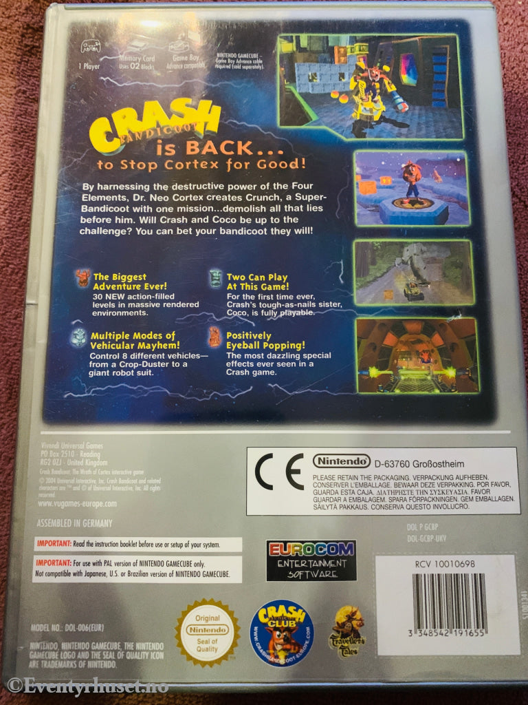 Crash Bandicoot: The Wrath of Cortex. Gamecube.
