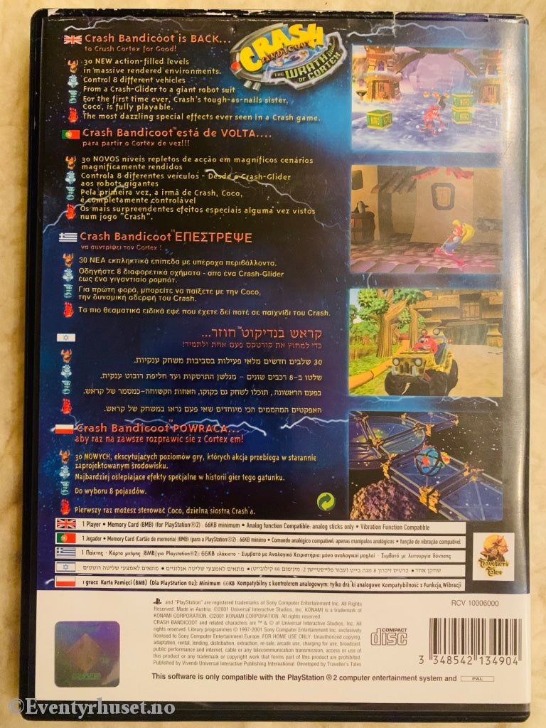 Crash Bandicoot: The Wrath Of Cortex. Ps2. Ps2