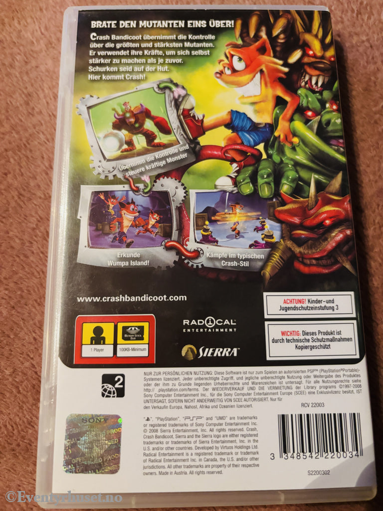 Crash of the Titans (Crash: Herrscher der Mutanten). Playstation PSP.