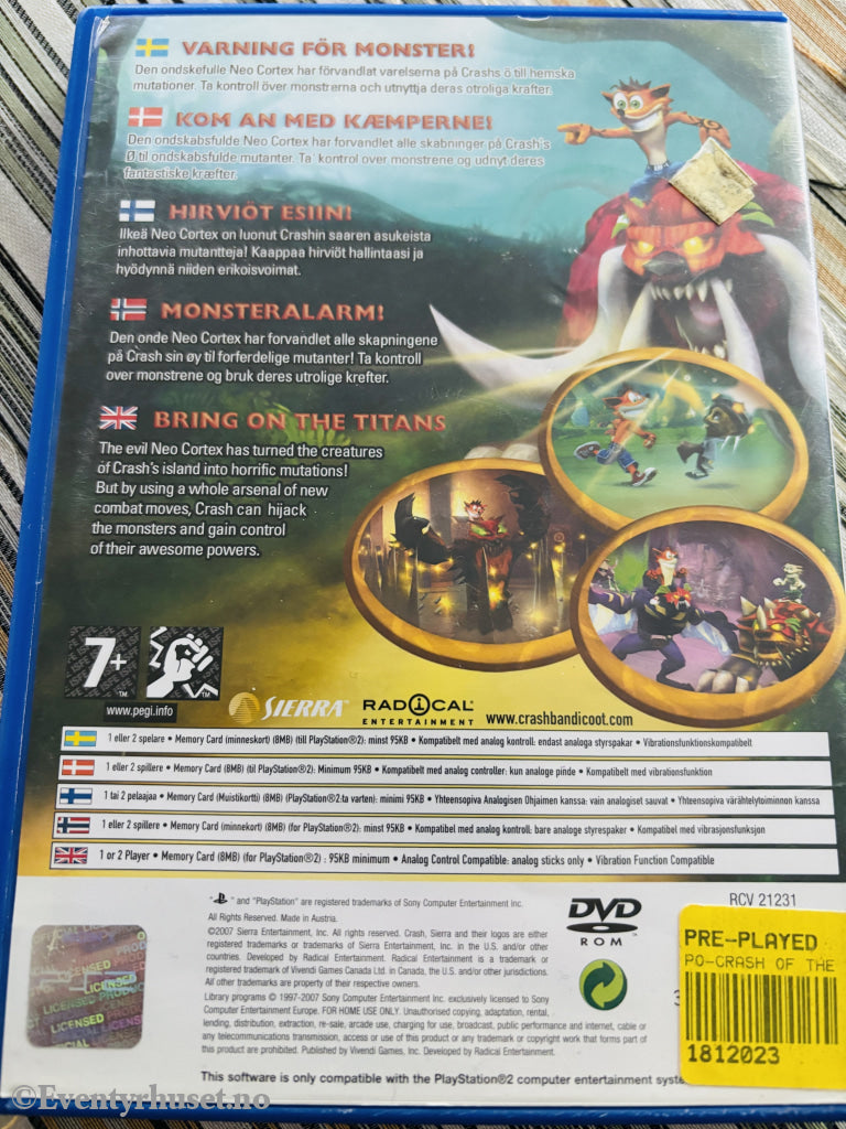 Crash of the Titans. PS2-spill