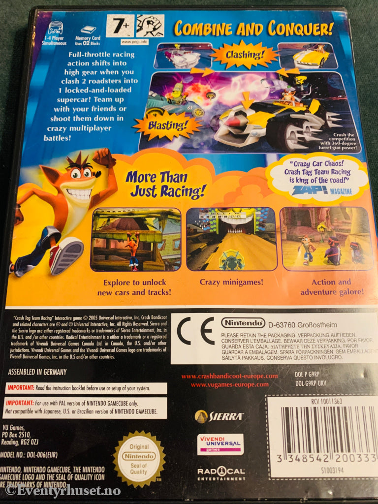 Crash Tag Team Racing. Gamecube.