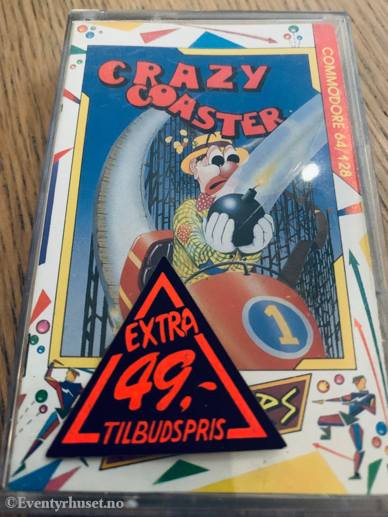 Crazy Coaster (1987). Commodore 64 (C64) spill solgt i Norge!