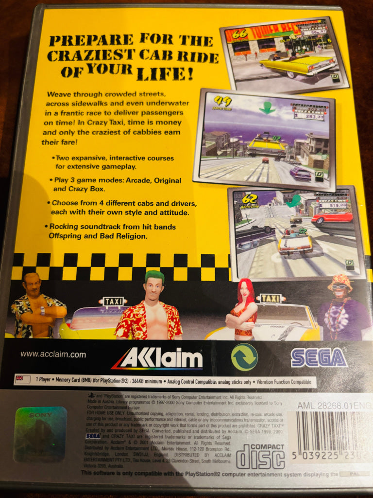 Crazy Taxi. PS2.