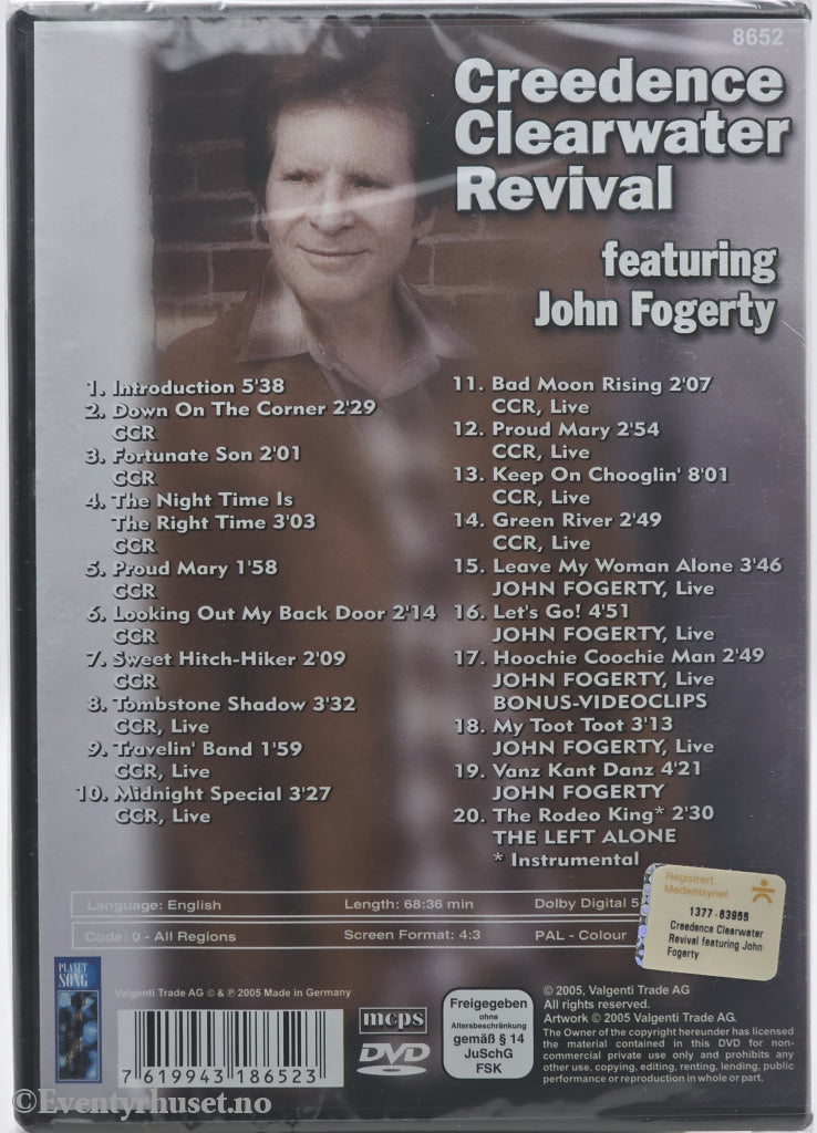 Creedence Clearwater Revival – Featuring John Fogerty. 2000. DVD. Ny i plast!