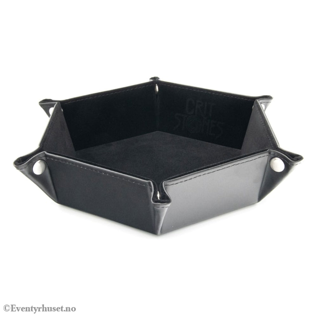 CritStones Folding Dice Tray Black Games