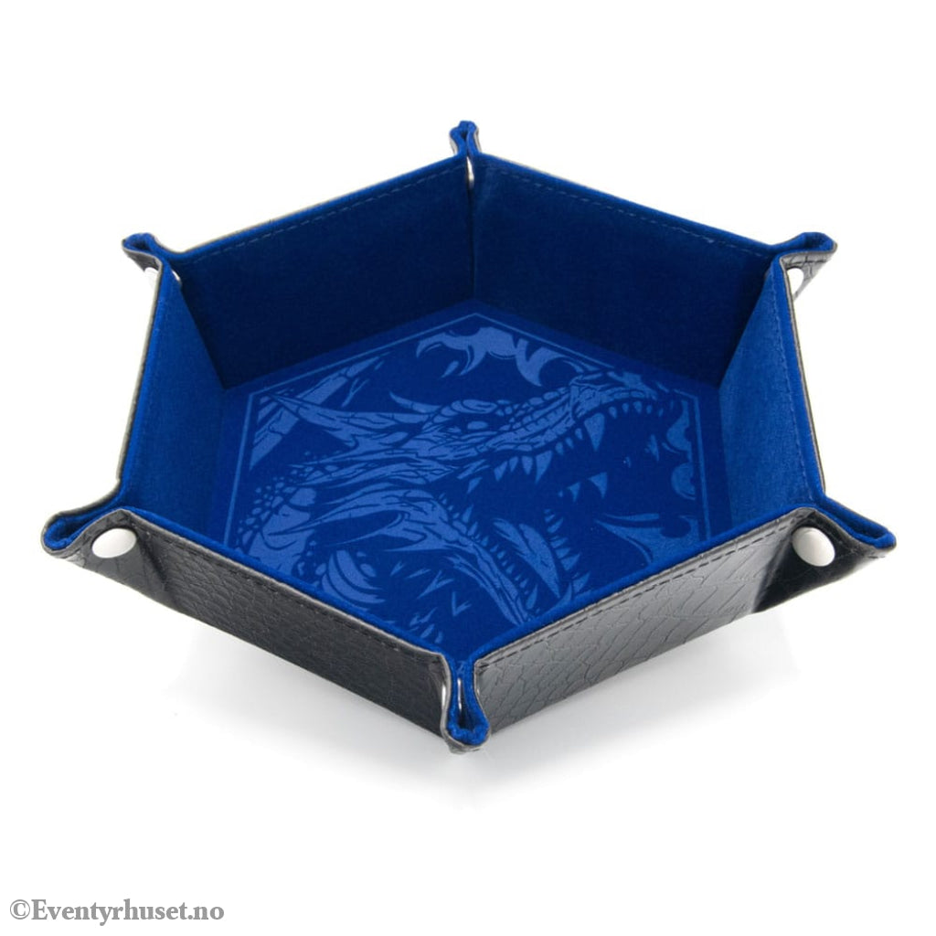 CritStones Folding Dice Tray Dragon Skin Edition Blue Games