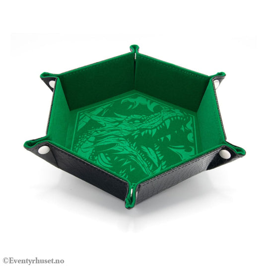 CritStones Folding Dice Tray Dragon Skin Edition Green Games