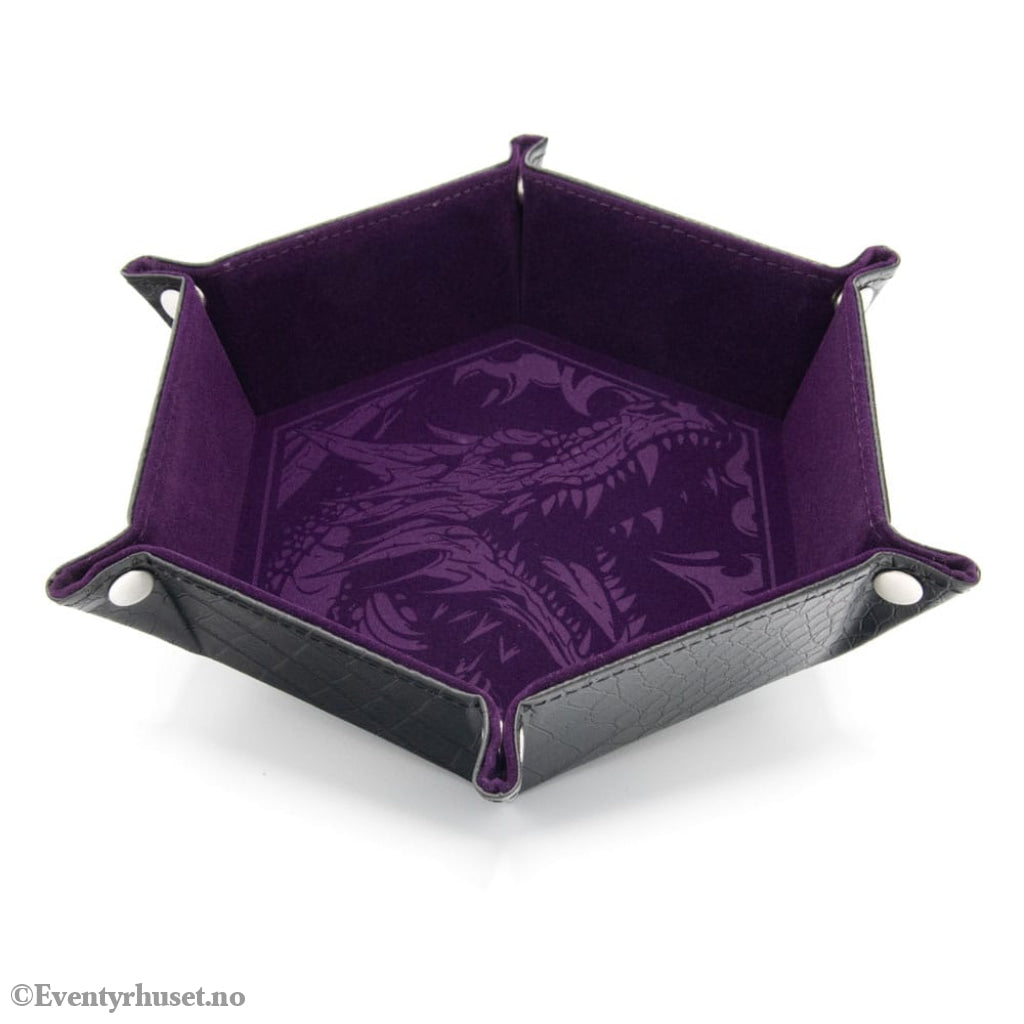 CritStones Folding Dice Tray Dragon Skin Edition Purple Games