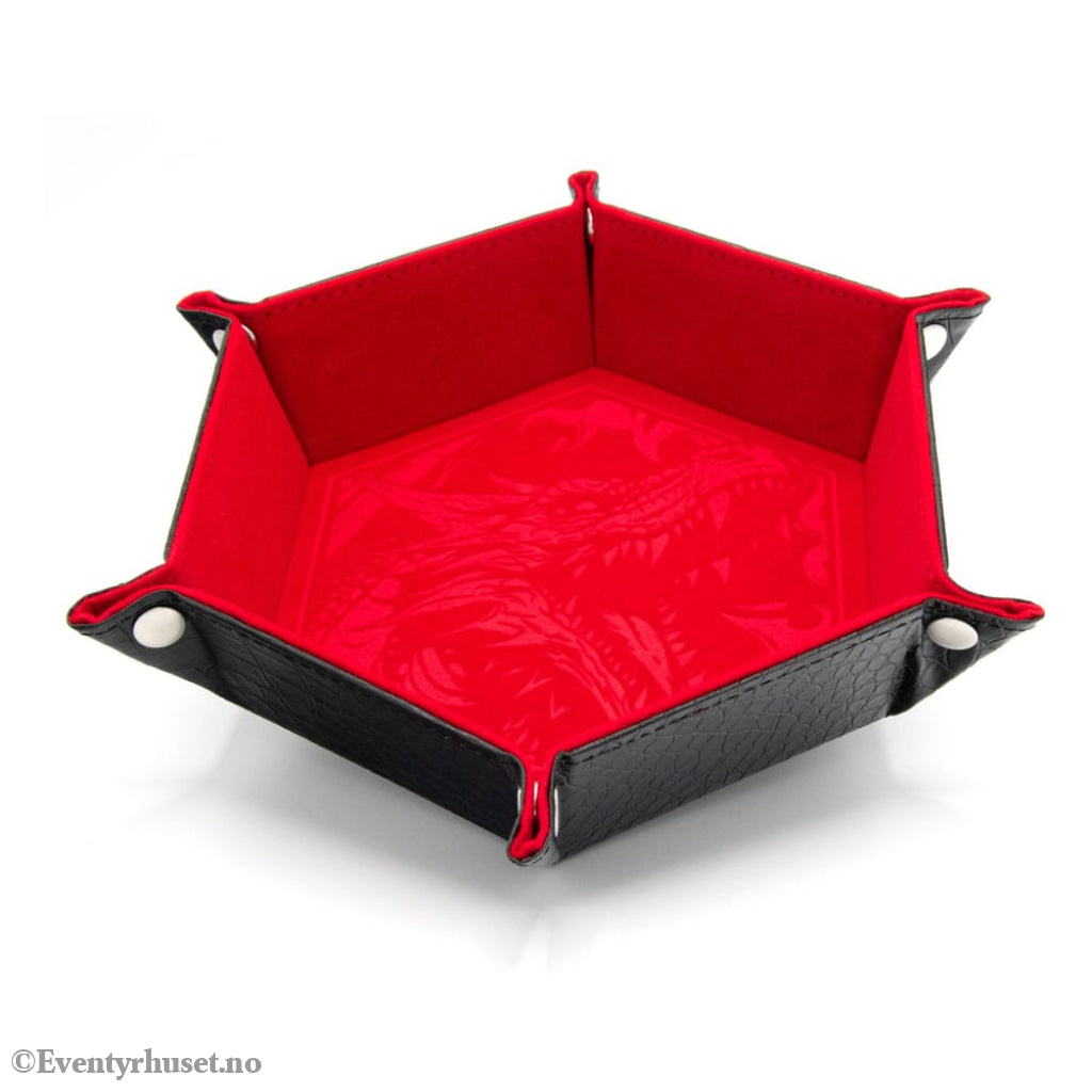 CritStones Folding Dice Tray Dragon Skin Edition Red Games