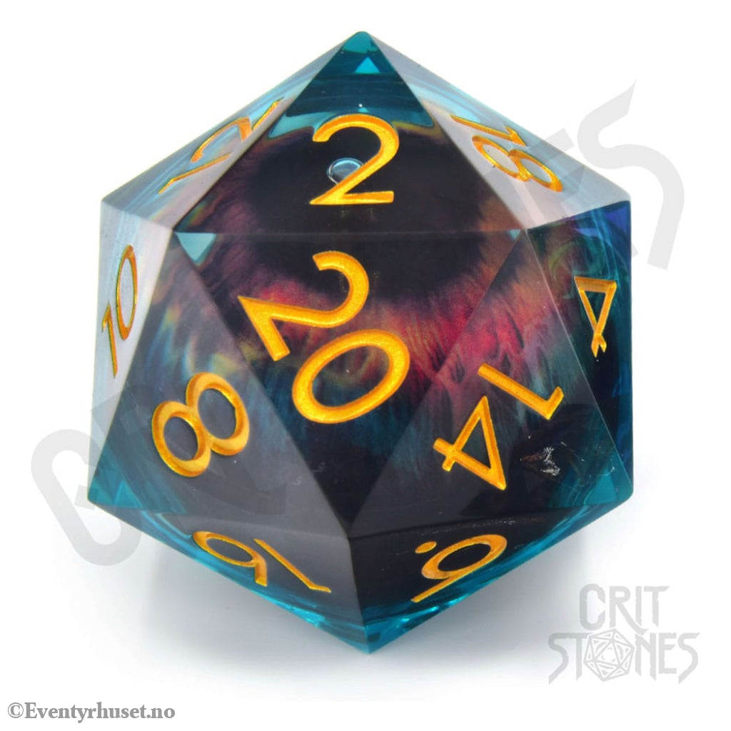 CritStones Liquid Core Dice D20 Eye of the Oracle 5 cm Games