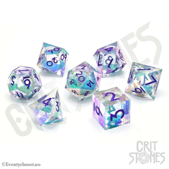 CritStones Liquid Core Dice Set Fantasia Fluid Electroplated (7) Games
