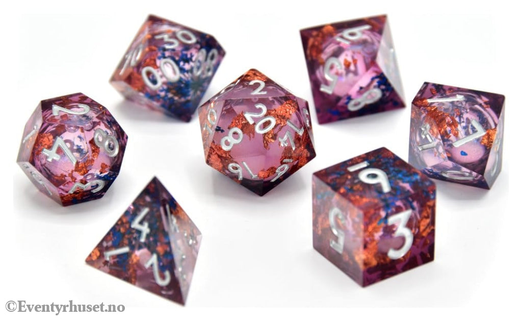 CritStones Liquid Core Dice Set Fey Mist (7) Games