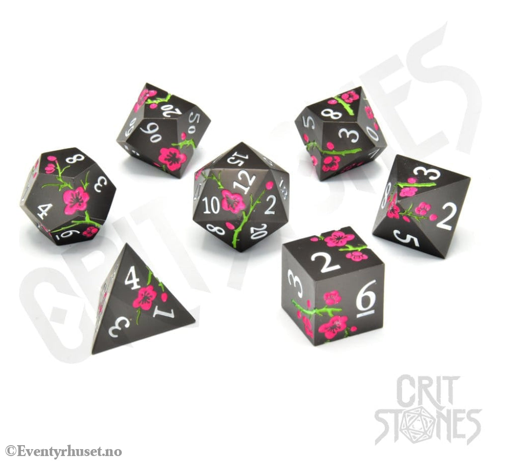 CritStones Metal Dice Set Nighttime Blossom (7) Games