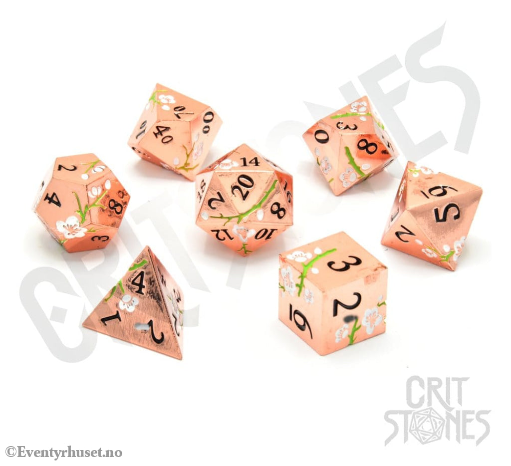 CritStones Metal Dice Set Pink Blossom (7) Games
