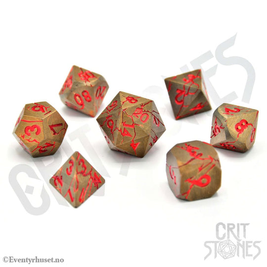 CritStones Metal Dice Set Rage Within (7) Games