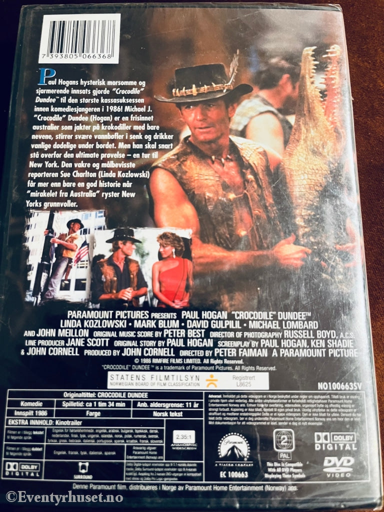 Crocodile Dundee. 1986. Dvd. Ny I Plast! Dvd