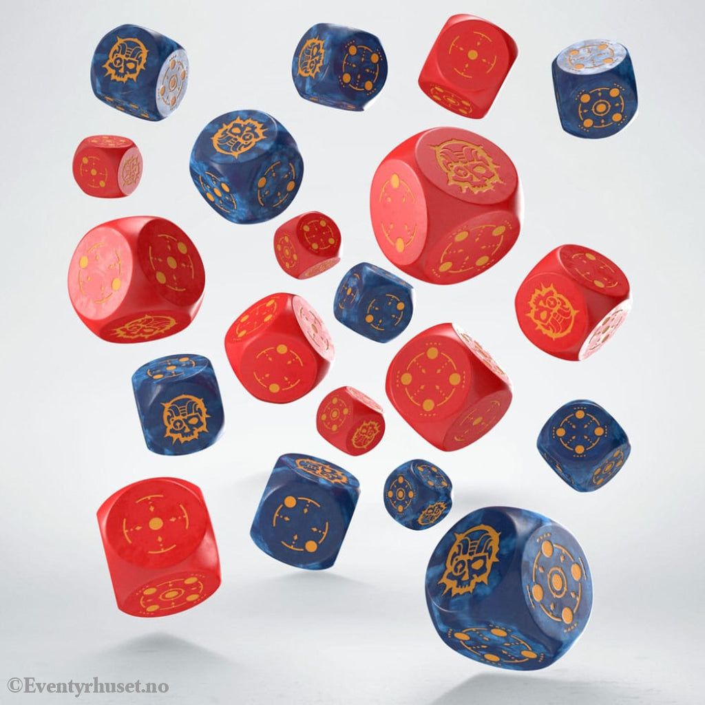 Crosshairs Compact D6 Dice Set Cobalt&Red (20) Games