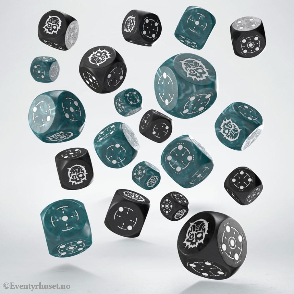 Crosshairs Compact D6 Dice Set Stormy&Black (20) Games