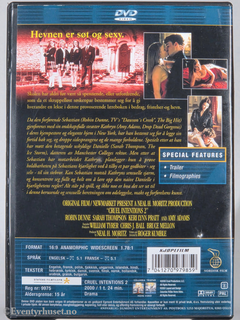 Cruel Intentions 2 (2000). DVD.