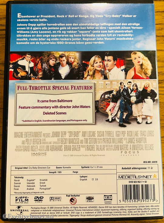 Cry Baby. Dvd. Dvd