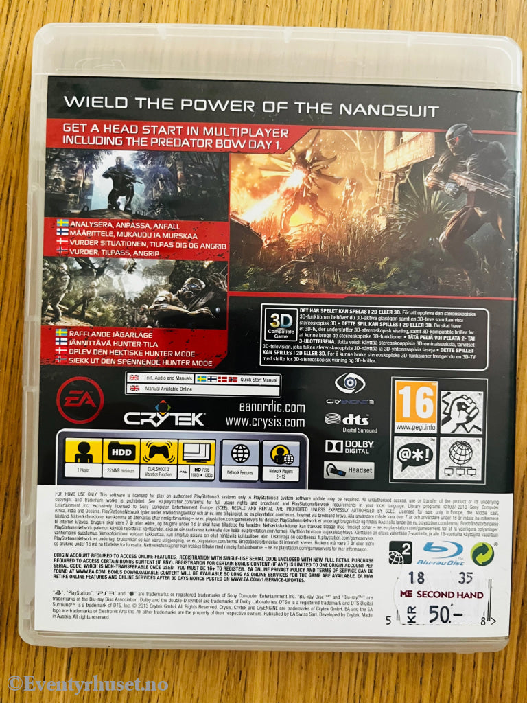 Crysis 3 (Hunter Edition). PS3.