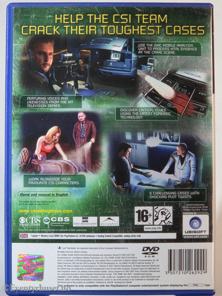 CSI: 3 Dimensions of Murder . PS2.
