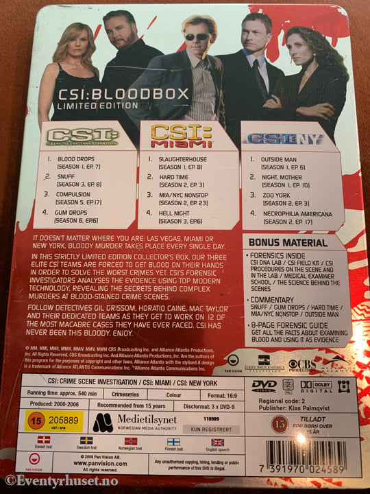 Csi: Bloodbox. 2000-20006. Dvd Samleboks.