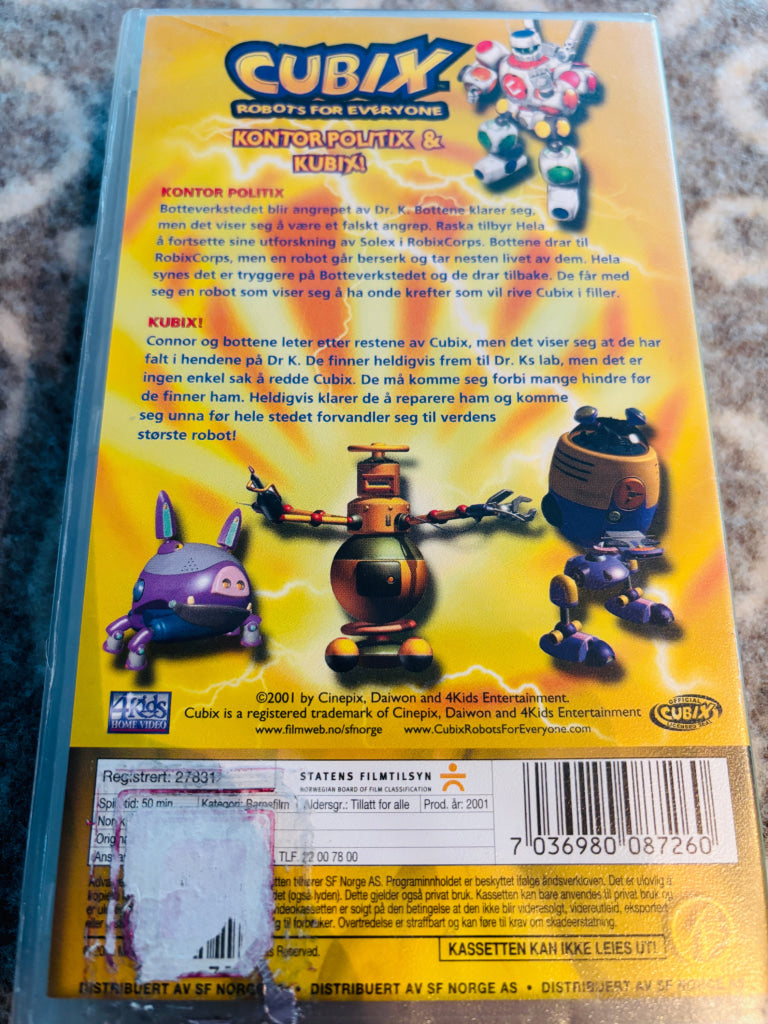 Cubix. Kontor Politix & Cubix. 2001. VHS. VHS