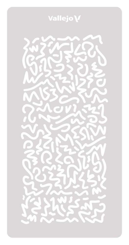 Vallejo Stencils: Luftwaffe WWII Shingles Camo 125 x 250 mm