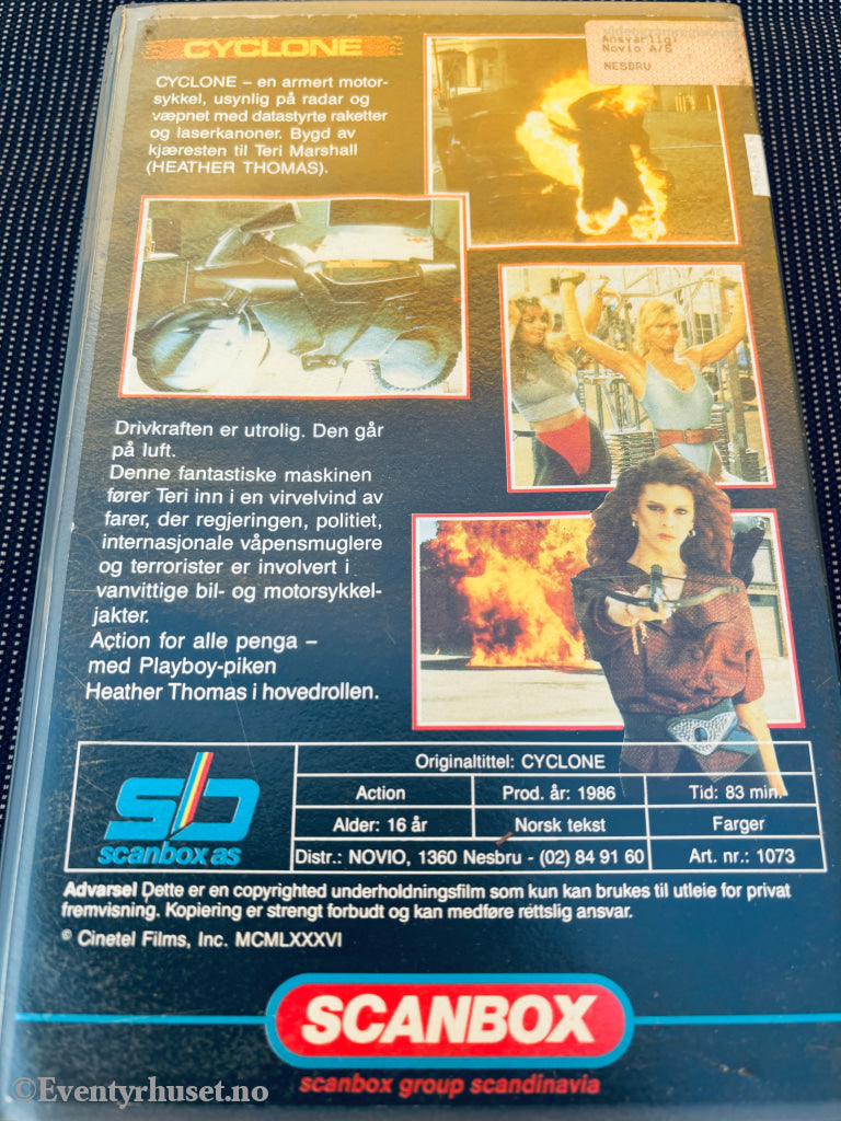 Cyclone. 1986 VHS Big Box. VHS Big Box