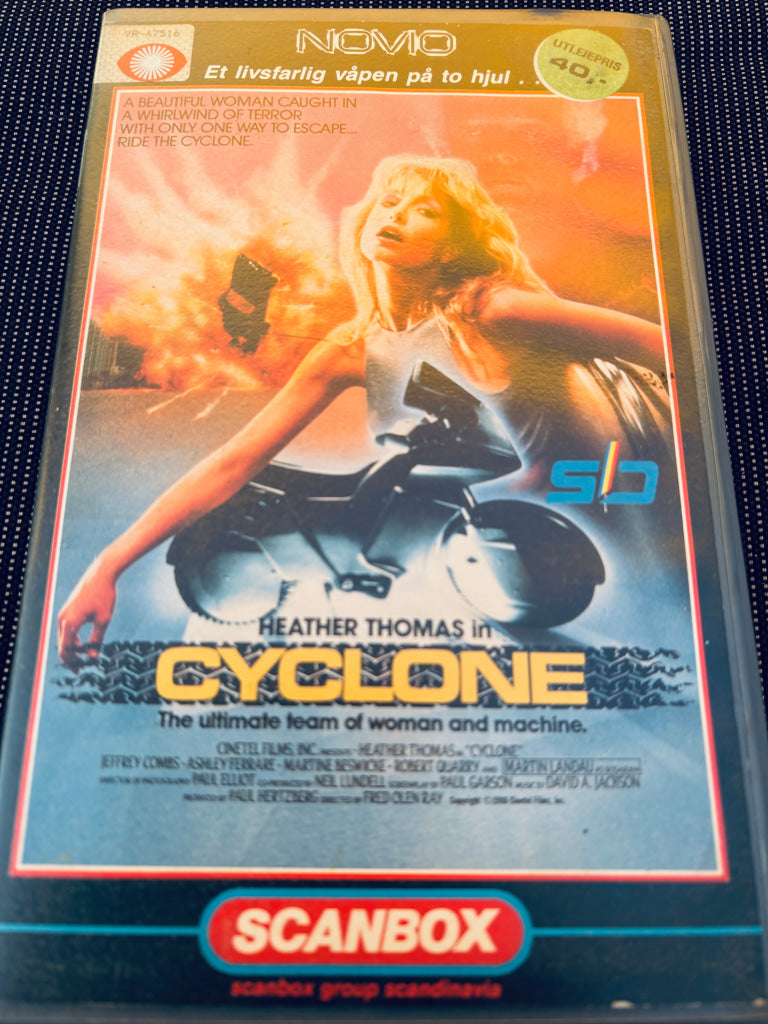 Cyclone. 1986 VHS Big Box. VHS Big Box